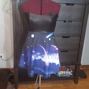 Galaxy skater dress
